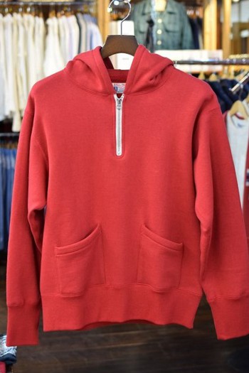 The REAL McCOY’S Hooded 1/4 Zip Sweat Shirt