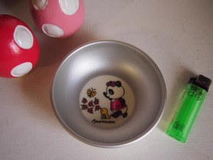 アルミとポリ製可愛いパンダ柄お茶碗