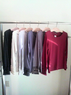 ♪袖口レース×フリル付きカットソー再入荷!