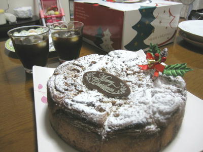日中33度のクリスマスケーキ