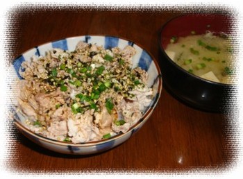 豚の冷しゃぶ丼♪