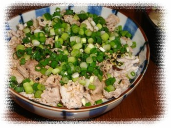 豚の冷しゃぶ丼♪