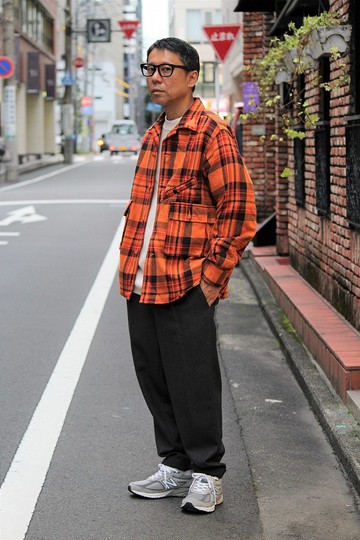 【CORONAフェア27日まで】橙色格子JACシャツ 【CORONAフェア27日まで】橙色格子JACシャツ