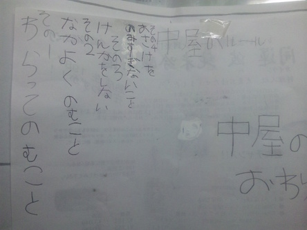 中屋のルール