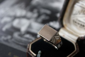 フランス ホールマーク刻印 ART DECO/アールデコ シルバーリング22号 フランス ホールマーク刻印 ART DECO/アールデコ シルバーリング22号
