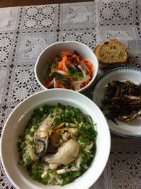 親父の料理、2013-12月　牡蠣のご飯