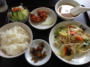 中国料理 味守香 ランチ①野菜炒め 中国料理 味守香 ランチ①野菜炒め