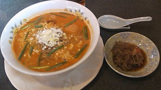 945円坦々麺の麺セット!葵区日出町の桃翠茶寮さん。
