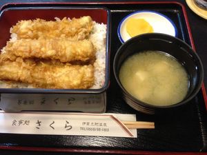 950円太刀魚天重!伊豆市土肥の食事処 さくらさん