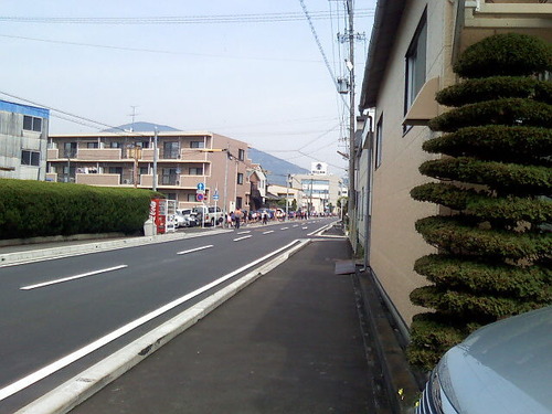 団体さんが通過した