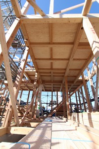 ■ 大井川の杉・桧でつくる「 しずおか優良木材の家」　建て方作業を行いました ■ 島田市にて
