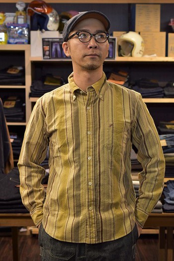 Pherrow’s Corduroy Stripe Button-down Shirt