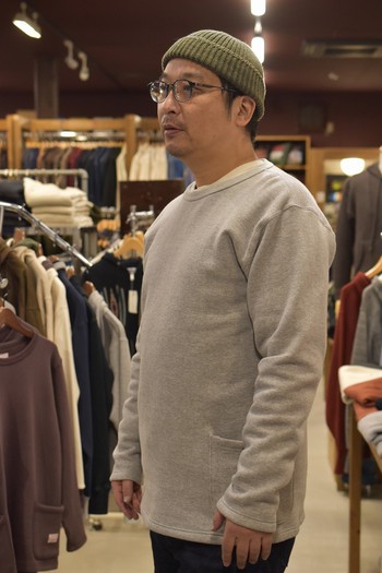 クッシュマン CUSHMAN 26335 SIDE POCKET SWEAT TEE ブラウン-