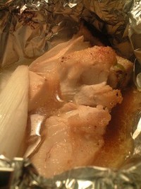 スズキの白ワインホイル焼き
