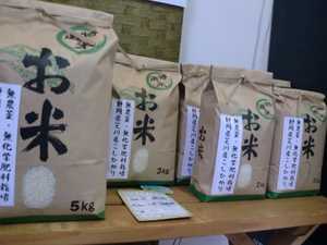 無農薬合鴨新米並びました