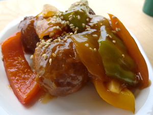 夏野菜と肉団子