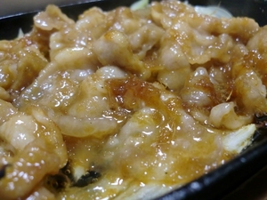 生姜焼きと人参の旨味噌汁
