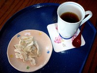 ログハウスで富士山を見ながら午後の紅茶を