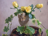 薔薇を飾りました。