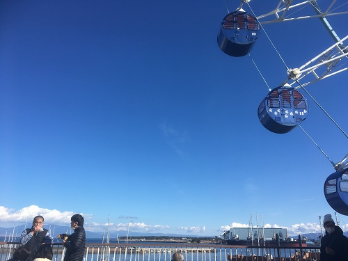 青い空、青い海、これが清水湊