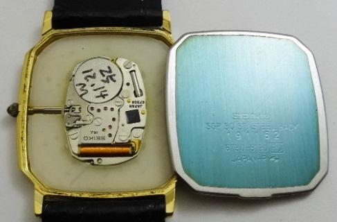 島田市☆村松時計店 （時計の修理情報／時計の入荷情報）:【時計修理】1981年製のセイコー・ドルチェの電池交換