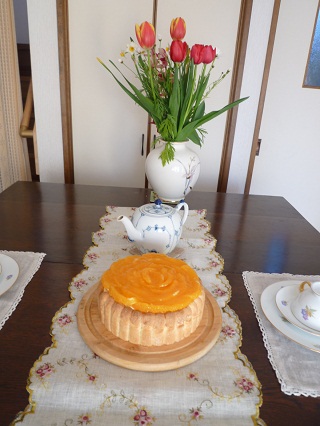 ホワイトチョコとオレンジのムース