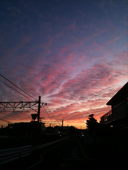 今日の夕焼け