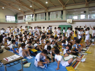 真夏の体育館