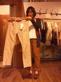 ベルト付きドットパンツ☆再入荷！！