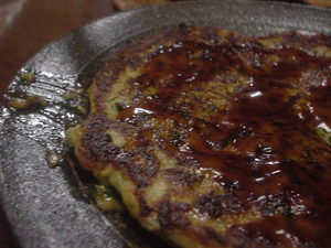 余りモノのお好み焼き