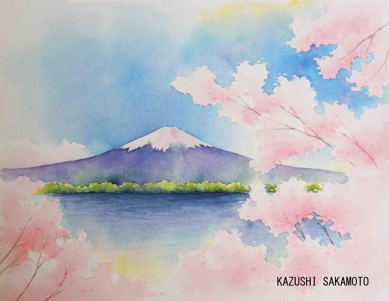 富士山の絵 富士山６作品