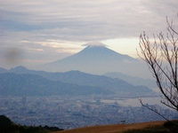 富士山に笠雲