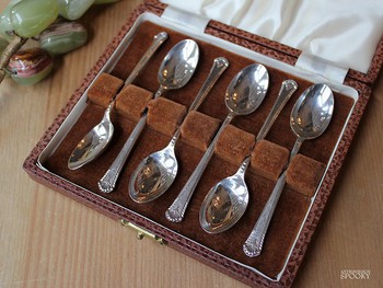 英国Cooper Brothers&Sons シルバープレートデミタススプーン6本