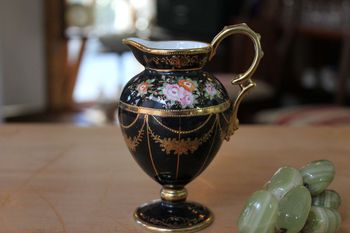 オールドノリタケ マルキ印 金盛花絵ジャグ/クリーマー