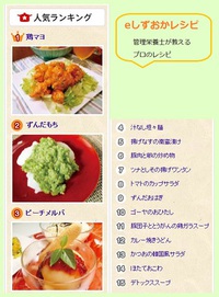 本日付のレシピランキング！枝豆が人気?! 2015/08/31 16:39:42