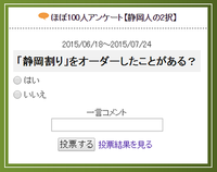 「静岡割り」を知っていますか？ 2015/07/02 09:55:49