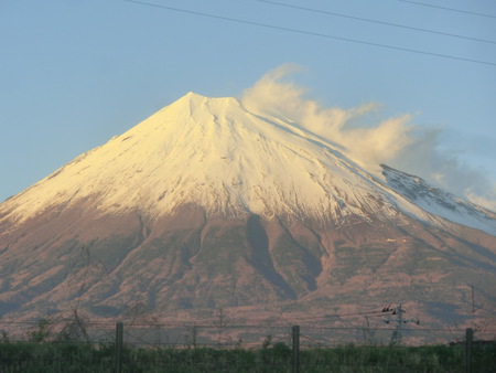 茜色の富士山