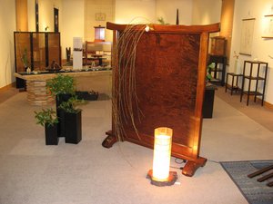 欅の玉杢・一枚板の衝立