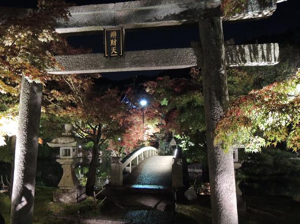 鳥居、橋、紅葉