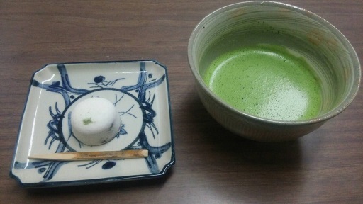 親方が点ててくださったお茶