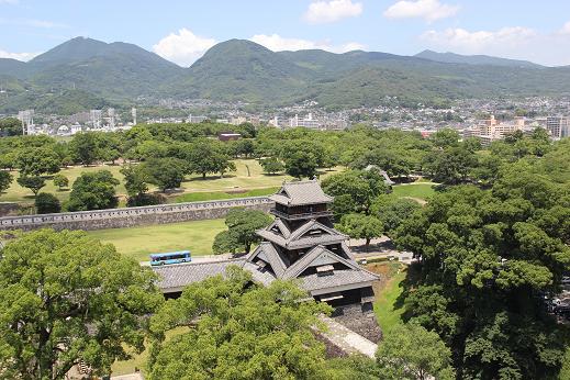 熊本城からの眺め