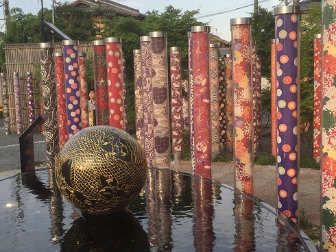 京友禅のモニュメント