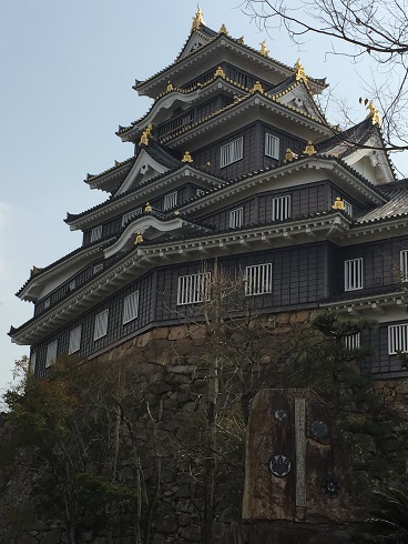 岡山城の後ろ姿