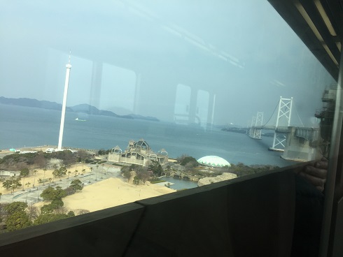 瀬戸大橋通過中