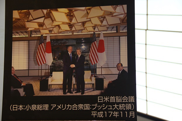 小泉首相とﾌﾞｯｼｭ大統領