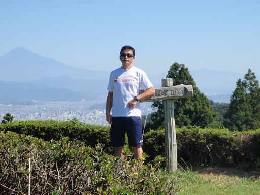 満観峰山頂の社長