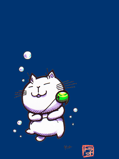 猫のイラスト（トラオ）