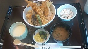 平日限定！980円大海老天丼！ランチ。葵区昭府福一丸さん